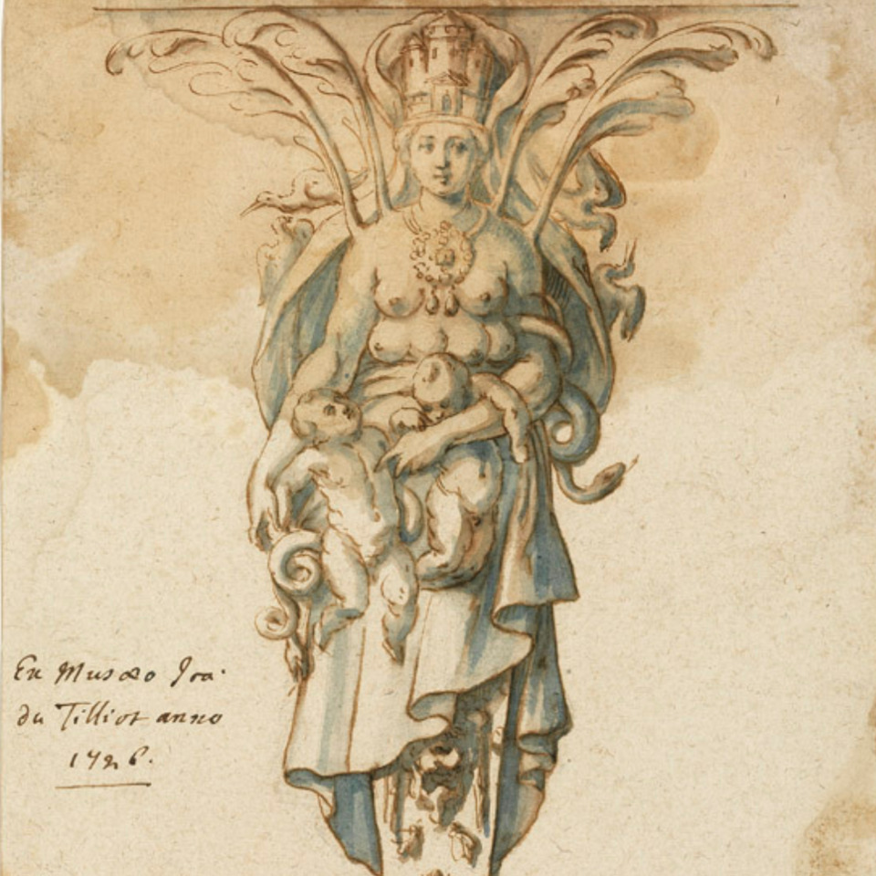Hugues Sambin, La déesse Opis, Cybèle ou Vesta, France,1595. © © Lyon, musée des Tissus – Pierre Verrier