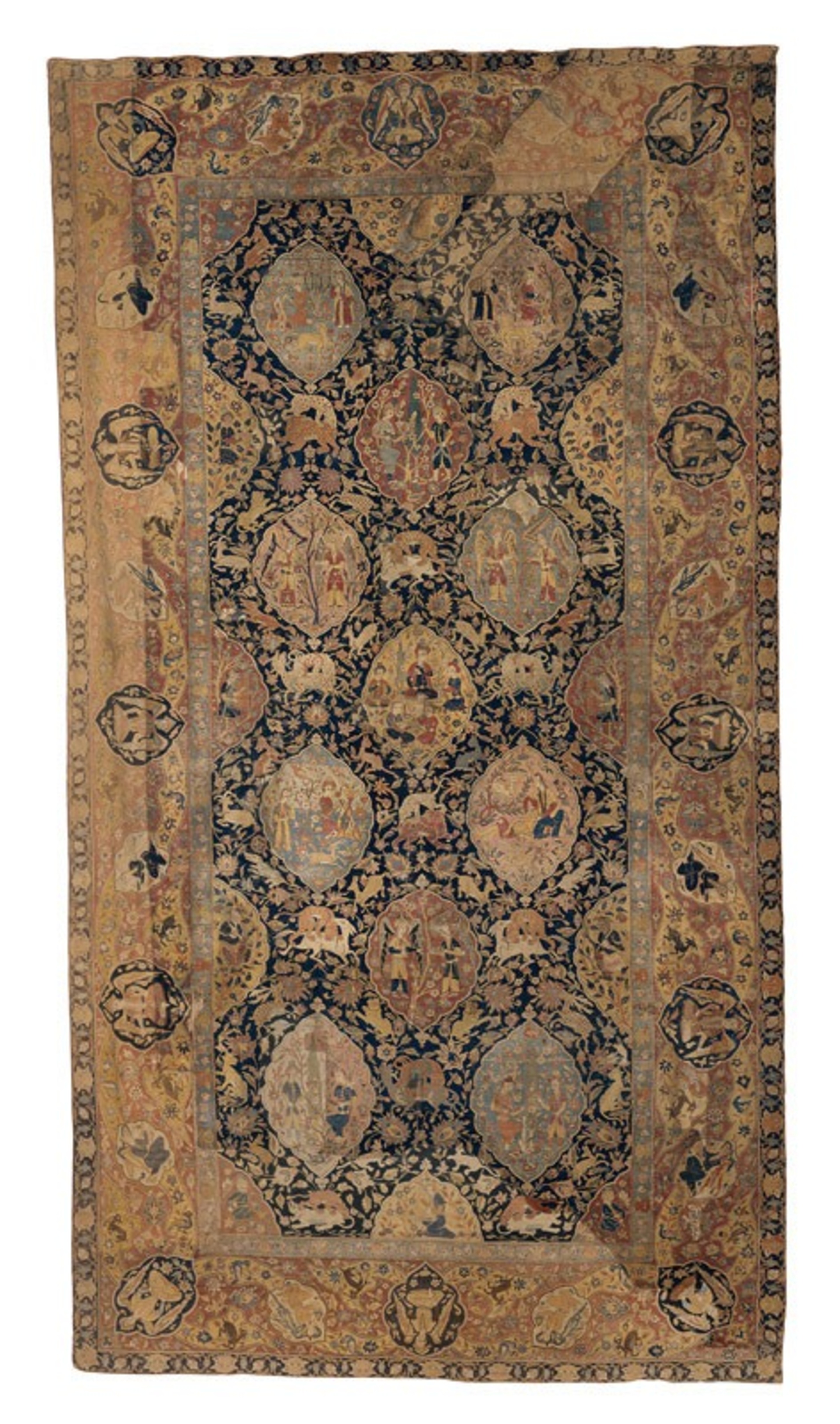 Tapis de réception de type Sanguszko, Kirman, XVIIe siècle. © © Lyon, musée des Tissus – D.R.