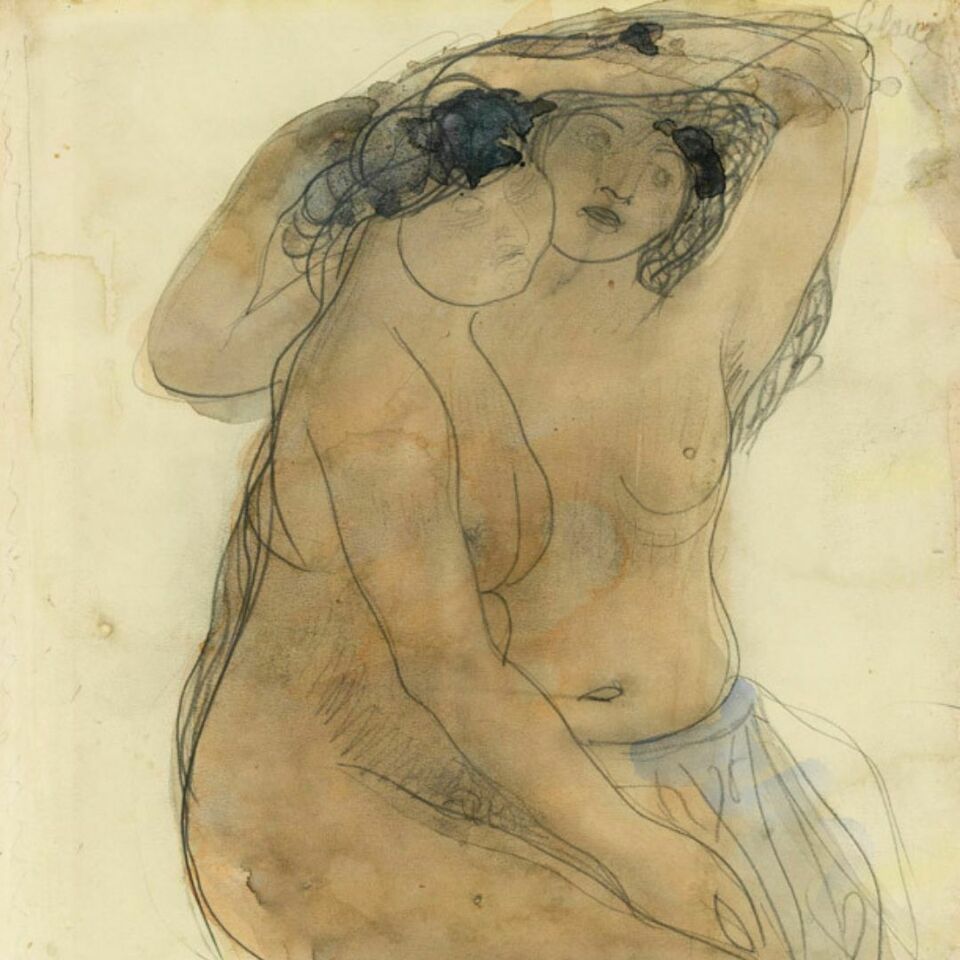François-Auguste-René Rodin, Coucher de soleil, Paris, 1911. MAD 3273. Legs d’Henriette Bardey, 1960. © © Lyon, musée des Tissus et des arts décoratifs — Pierre Verrier