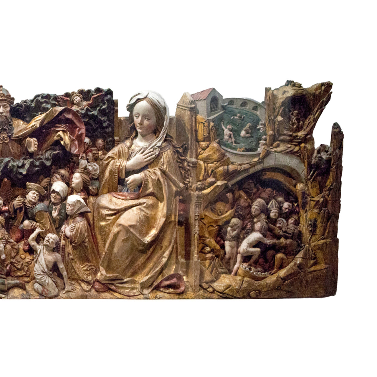 Devant d'autel, scène d'intercession, Michael Zeynsler, vers 1520, MT17486 achat auprès de Théodore Fivel 1886 © © Lyon, musée des Tissus et des Arts décoratifs